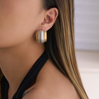 Boucles d'oreilles 2026 SNAKE BONE MIX COLOR 2027 Dazan NOUVEAU Hiver INS Plaqué Or 18 carats Acier Inoxydable Hypoallergénique Bijoux Femme CADEAU