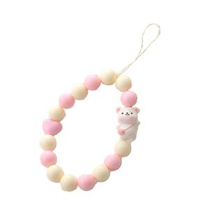 Cadena de teléfono celular Cordón con cuentas de perlas Correa de muñeca Anti Lost Charm Correa Moda Teléfono Funda Llavero Colgante - Product Image 5