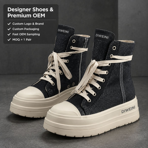 Zapatillas de diseñador de lujo para hombre y mujer, de mezclilla de alta calidad, estilo chunky, nuevas. - Product Image 1