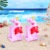 Dessin animé gonflable natation crabe enfants brassards flotteurs bébé natation bras anneau lumière flottant manches nager Double bras anneau