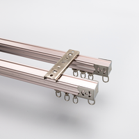 Ensemble de tringles à rideaux métalliques modernes et minimalistes, rail de glisse silencieux et fluide, fixation murale ou au plafond, rail de guidage pour la décoration des fenêtres