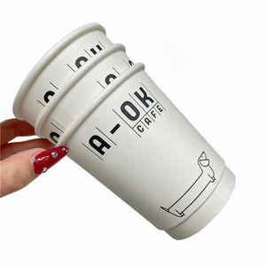 Papier Carton papier tasse jetable Double paroi tasse à café isolé emporter tasse à café - Product Image 3