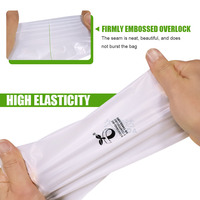 Sac refermable semi-transparent biodégradable et compostable imprimé sur mesure pour l'emballage des lunettes, pochette écologique
