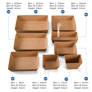 Logotipo personalizado descartável marrom kraft papel barco papel comida bandeja - Product Image 2