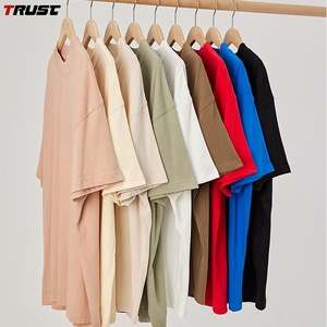 <span class=keywords><strong>270</strong></span> GSM Custom Logo di alta qualità pesante scatola adatta 100% cotone a tracolla oversize spalle cadenti Cropped spalle T shirt uomo - Product Image 6