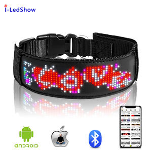 <span class=keywords><strong>Collar</strong></span> de perro LED con pantalla a Color RGB, aplicación con patrón de texto personalizado, animación, Graffiti, desplazamiento intermitente, <span class=keywords><strong>Collar</strong></span> LED personalizado para mascotas - Product Image 2