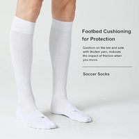 Chaussettes de sport longues de football, softball et baseball, design d'usine, avec logo, pour jeunes et adultes, chaussettes de compression athlétiques personnalisées