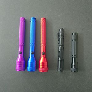 Aluminum Alloy <b>LED</b> Flashlight Mini Portable Battery Operated For Hiking Camping Daily Use Round Shape YDGJ003 - Product Image 1