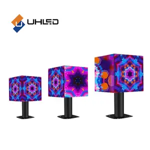 UHLED New Design HD P2.5mm 320*320*320mm Cube LED Advertising Screen Indoor LED Display Full Color Hanging Cube LED Screen