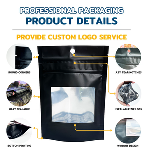 Bolsa Mylar de tacto suave de 3,5G personalizada, cremallera plana hermética con estampado de dibujos animados, a prueba de olores para dulces, gelatina de leche, otros comestibles - Product Image 2