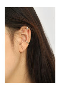 Nuovi Orecchini alla Moda in Argento Sterling 925, Design Unico a Forma di X Intrecciata, Senza Piercing, per Donne EA558 - Product Image 4