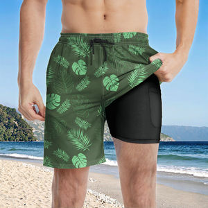 <b>Men's</b> Summer Fashion Mesh <b>Shorts</b> with <b>Elastic</b> <b>Waistband</b> Eco-Friendly Printed Sublimation Board <b>Shorts</b> Waterproof - Product Image 2