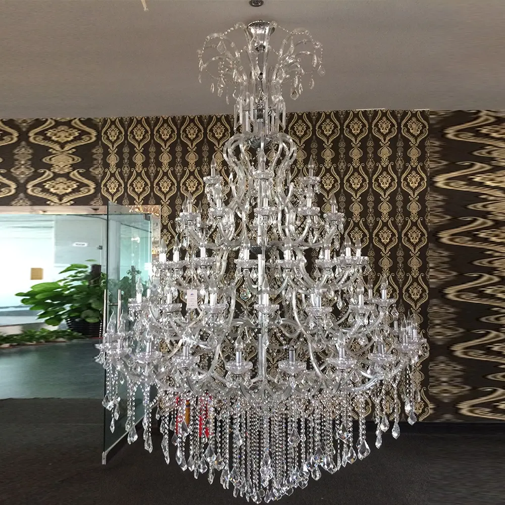 wedding decoration large crystal chandelier luxury candle maria theresa crystal chandelier