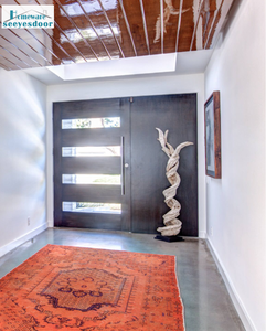 Seeyesdoor Thiết Kế Cửa Sổ Kính Cửa Gỗ Rắn Lối Vào Bên Ngoài Cửa Gỗ Cho Ngôi Nhà - Product Image 6