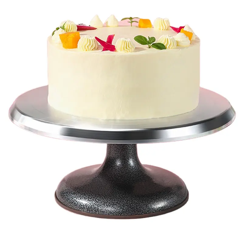 Plateau tournant à gâteau antidérapant, 2 pièces de 12 pouces, en verre trempé, support rotatif de Table, outils de cuisson