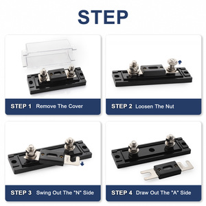 Portafusibles para Auto Cnspeed, 200A ANL, Base Negra, para Sistema Eléctrico de Vehículos - Product Image 2