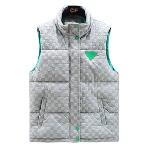 Gilet en duvet rembourré léger personnalisé pour hommes veste imperméable sans manches à imprimé pour l'hiver - Product Image 1