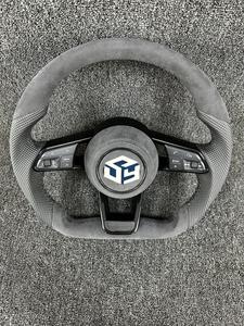 Para <span class=keywords><strong>Audi</strong></span> A3 S3 <span class=keywords><strong>RS3</strong></span> A4 S4 RS4 A5 S5 RS5 B9 B9.5 Volante de coche de fibra de carbono verdadero Interior automotriz - Product Image 5