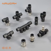 Conector Neumático de Conexión Rápida, Rosca Macho Recta, Conector de Tubo de Empuje Directo de 4mm a 16mm, BSP NPT, Accesorios de Plástico