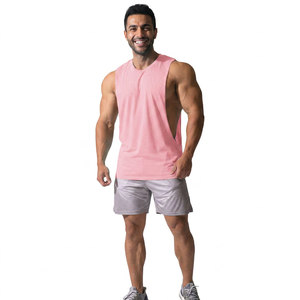 Débardeur sans manches pour homme de qualité supérieure, respirant, à séchage rapide, couleur unie, pour la remise en forme en plein air - Product Image 1