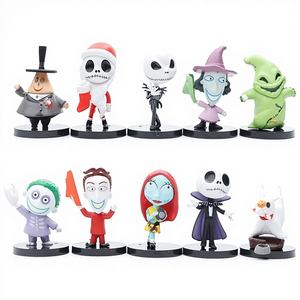 Vente en gros de figurines d'action Q Version Jack Skellington en PVC de haute qualité, cadeaux d'Halloween, décorations de voiture de dessin animé, Noël - Product Image 1