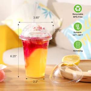 แก้วพลาสติก RPET แบบใช้แล้วทิ้ง ขนาด 90 มม. เป็นมิตรกับสิ่งแวดล้อม รับผลิตตามสั่ง ขายส่ง แก้วน้ำเย็น - Product Image 4