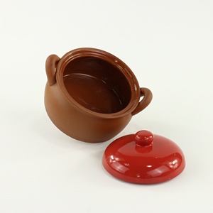 Wholesale Ceramic Terracotta Stoneware <strong>Clay</strong> <strong>Cooking</strong> <strong>Pot</strong> with Handle and Lid - Product Image 6