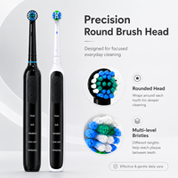Nouvelle conception de brosse à dents électrique rotative à tête oscillante, brosse à dents électrique rotative personnalisable
