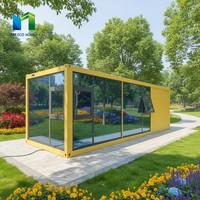 MZECOHOUSE 20 pieds panneaux solaires industriels mobiles de luxe en acier conteneur modulaire paquet plat conteneur pliant Maison Restaurant