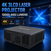 Projecteur laser 3LCD 4K 10000 lumens ANSI avec correction géométrique et déplacement de l'objectif