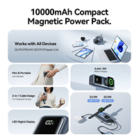 Vention 22.5W 10000mAH Mini Power Bank portable avec affichage LED pour la charge de la montre Apple et des téléphones