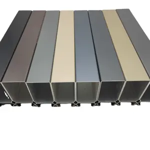 Rectangle Profile Aluminium Structure Square 400X80mm Aluminium Rectangular Hollow Section