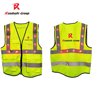 <span class=keywords><strong>Gilet</strong></span> de sécurité Roadsafe LOGO Veste de sécurité haute visibilité <span class=keywords><strong>Gilet</strong></span> de sécurité lumineux à LED avec bandes réfléchissantes Idéal pour les coureurs, les travailleurs et les cyclistes - Product Image 2