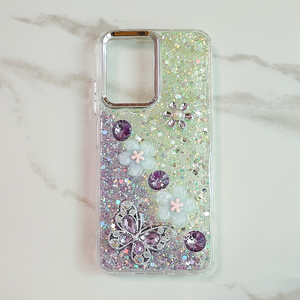 <span class=keywords><strong>Fundas</strong></span> Personalizadas <span class=keywords><strong>para</strong></span> Celular con Diseño Degradado 3D, Brillantina, Diamantes de Imitación, Mariposas y Flores <span class=keywords><strong>para</strong></span> Mujeres, Compatibles con <span class=keywords><strong>Oppo</strong></span> A17, A7 Pro Max, Find X9 - Product Image 3