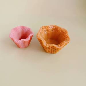 100 pièces de mini cornets de crème glacée artificiels, modèle de simulation de gâteau, dessert, <span class=keywords><strong>yaourt</strong></span>, accessoires de présentation - Product Image 4