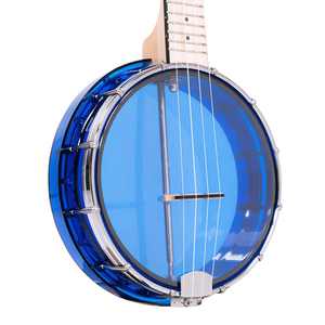 HUASHENG Ukelele <span class=keywords><strong>de</strong></span> <span class=keywords><strong>banjo</strong></span> pequeño <span class=keywords><strong>de</strong></span> 4 <span class=keywords><strong>cuerdas</strong></span> con kit para principiantes, borde acrílico <span class=keywords><strong>de</strong></span> <span class=keywords><strong>8</strong></span> ", afinadores sellados estilo guitarra - Product Image 6