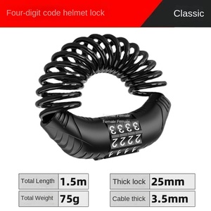Mini-cadenas portable antivol pour casque de moto JXT à code, idéal pour la protection des casques de vélo de montagne et de moto sur autoroute - Product Image 6