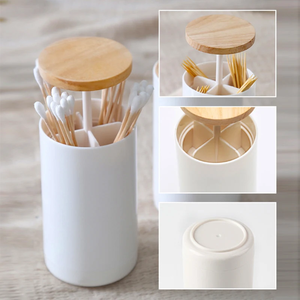 Press Type Pop Up <b>Toothpick</b> Box Cotton Swab Storage Case Organizer <b>Toothpick</b> Holder Dispenser Container - Product Image 3