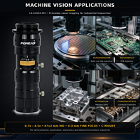 Objectif de vision industrielle POMEAS 6,5x à zoom continu 0,7x à 4,5x, mise au point fine 3 mm, WD 87 mm, monture C 2/3 pouces, OEM LZ-63102-M3