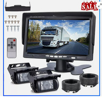 7-Zoll-Monitor Doppelkamera Bus-Rückfahrsystem HD Nachtsicht Wasserdichtes Rückfahrkamera-Set für Bus und LKW