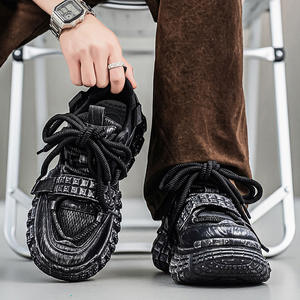 Zapatos de hombre estilo nuevo Primavera 2026 - versátiles, con suela gruesa, duraderos, resistentes a la intemperie y con aspecto envejecido - Product Image 5