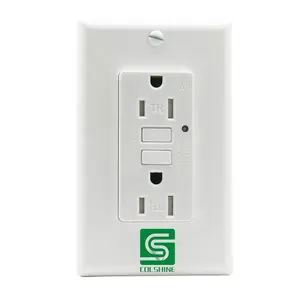 GFCI Outlet 15 A Tamper Weather Resistant LED Indicator Receptacle White