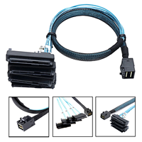 Cable de transferencia de datos de 50CM, 100CM, Mini SAS HDD a 4x SAS de 29 Pines, con disco duro de 15 Potencias, de servidor RAID Cable, venta al por mayor