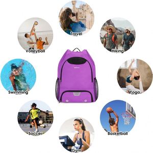 Sac de football pour jeunes - Sacs à dos de football pour le basketball, le volley-ball et le football, avec compartiment séparé pour chaussures à crampons et ballon - Product Image 6