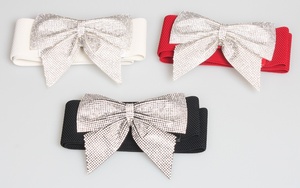 Nuevo Cinturón Elástico Elegante con Pedrería de <span class=keywords><strong>AliExpress</strong></span>, Cinturón Brillante de Moda para <span class=keywords><strong>Mujer</strong></span> Sin Hebilla, Hecho en China - Product Image 2