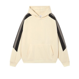 Sudadera con Capucha para Hombre, Nueva, Bordada y Personalizada, de 330g, con Mangas Raglán, Estilo Académico Americano, Diseño Color Block, Felpa - Product Image 1