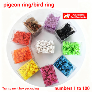 Kleurrijke Plastic Duivenring Met Transparante Doosverpakking Vogelringnummers 1 Tot 100 Postduivenringen - Product Image 2