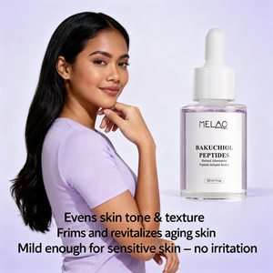 Siero Viso Private Label con Bakuchiol e Peptidi, Levigante, <span class=keywords><strong>Anti</strong></span>-Età e Antirughe, Alternativa ai Peptidi - Product Image 1