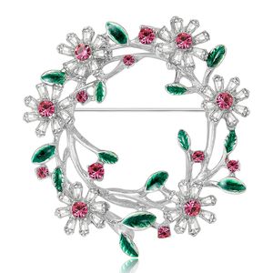 Wholesale Trendy Water Wreath Jewelry Fashion Women's Flower Brooches Plant Bag Decorative Flower <b>Badge</b> Brooch <b>Pin</b> - Product Image 5