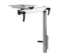 Utilisation optimale Revêtement noir Pied de table pivotant pliant Alliage d'aluminium RV Caravane Marine Bateau Yacht Accessoires d'intérieur de voiture